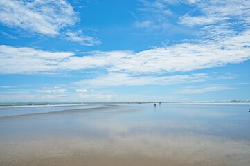 beautiful beach in the Marino Ballena National Park in Costa Rica