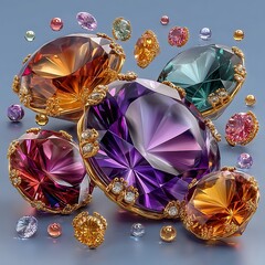 Brilliant jewel scatter styled elegance high resolution picture