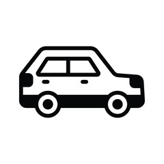 Visually appealing glyph icon of automotive vehicle