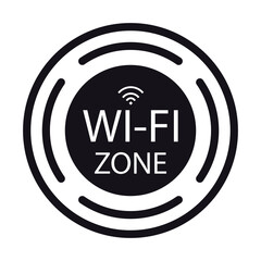Free wifi zone flat vector icon