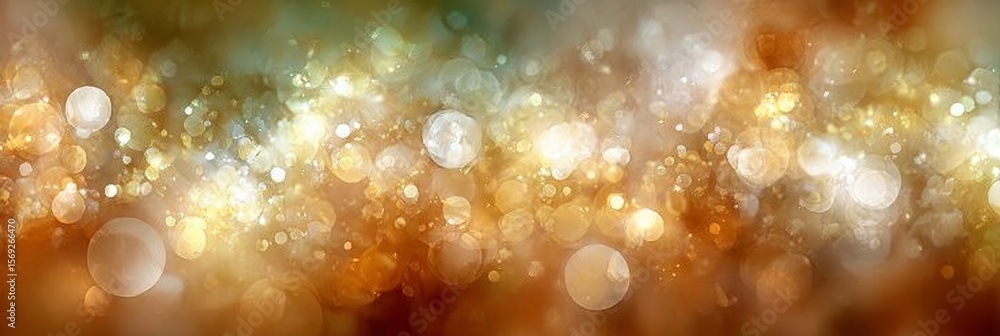 Poster abstract glittering background with gold radiance effects and bokeh for captivating visual appeal