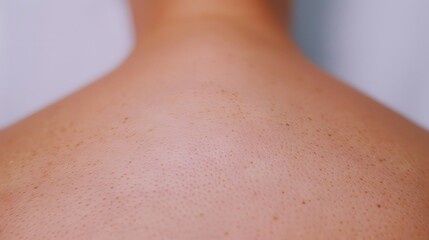 Naklejka premium Close-up of skin texture with pores and freckles
