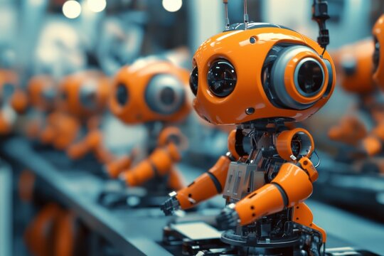 Innovative robotics showcase technology fair image collection urban environment close-up view future concepts