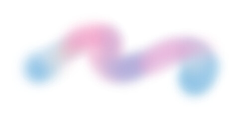 Pastel Gradient Brush Stroke PNG. Soft Wavy Abstract Line in Blue, Pink, and Purple Colors. Transparent Background. Vaporwave Aesthetic. Hand Drawn Digital Art Element.