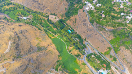 Aerial view of little villages