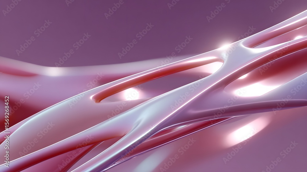 Poster vibrant abstract art with futuristic curves and patterns