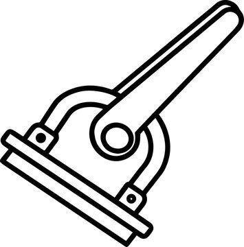 black and white mechanical clamp clip art preview