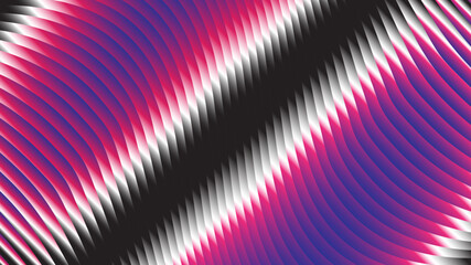 Abstract. background with gradient stripes in black, white, pink, and blue. Dynamic modern design with wavy and layered effects. vector.