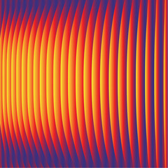 Abstract. background with gradient stripes in purple, yellow, red, and orange. Dynamic modern design with wavy and layered effects. vector.