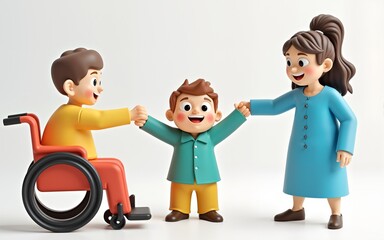 International Day of Persons with Disabilities (IDPD) is celebrated every year on 3 December. to raise awareness of the situation of disabled persons in all aspects of life. 3D Rendering