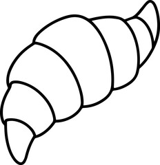 croissant outline vector illustration vector illustration line art