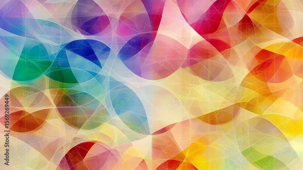 Poster dynamic technology background with blended colors and flowing forms for internet data streams