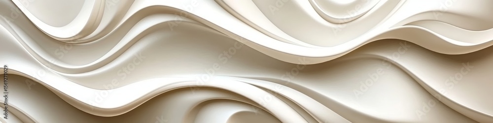 Poster elegant monochrome light waves textured pattern background in soft cream color for modern design