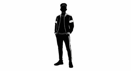 Stylish Boy Silhouette – Trendy Male Pose Vector