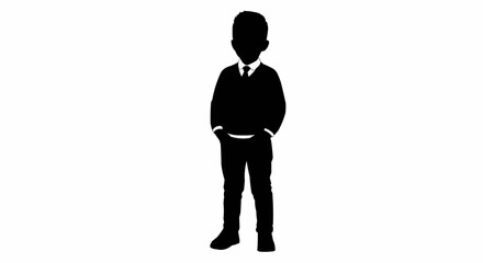 Stylish Boy Silhouette – Trendy Male Pose Vector