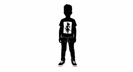 Stylish Boy Silhouette – Trendy Male Pose Vector