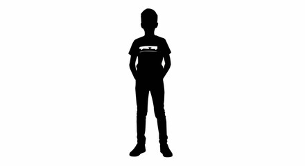 Stylish Boy Silhouette – Trendy Male Pose Vector