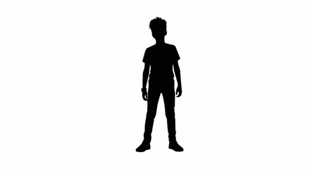 Stylish Boy Silhouette – Trendy Male Pose Vector