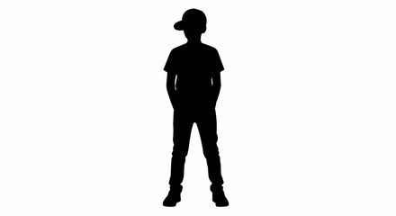 Stylish Boy Silhouette – Trendy Male Pose Vector