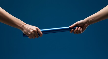 Relay baton race hands passing teamwork sport competition athlete runner team success