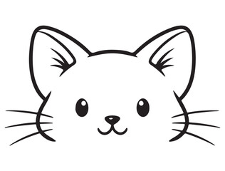 CUTE CAT FACE SILHOUETTE
