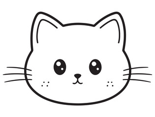 CUTE CAT FACE SILHOUETTE