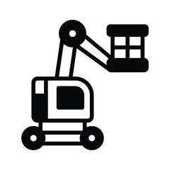 A trendy glyph icon of warehouse transport system