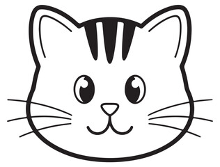 CUTE CAT FACE SILHOUETTE