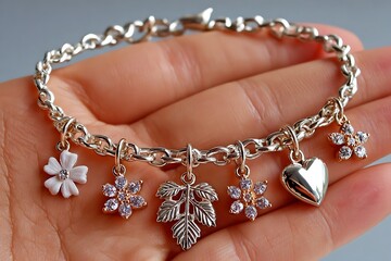 Chic heart charm jewelry bracelet high resolution picture