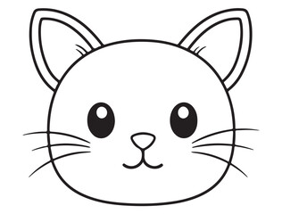 CUTE CAT FACE SILHOUETTE