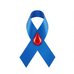 Blue Ribbon Symbol of Hemophilia Awareness  Support
