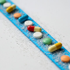 Pharmaceutical Pills A Colorful Lineup of Medicine