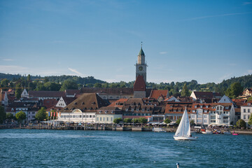 Bodensee, Überlingen im Abendlicht