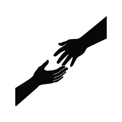 Reaching Out Helping Hands Silhouette Assistance Support Teamwork Charity