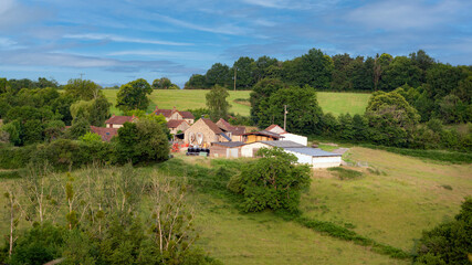 Paysage rural de la région bourguignonne du Morvan autour de Mesvres