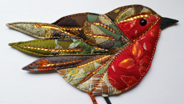 febric bird, a bird made of cloth