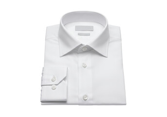 Isolated Folded White Dress Shirt Formal Attire