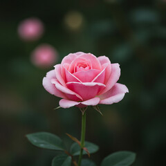 Pink Rose Blossom CloseUp Macro Photography of a Single Rose