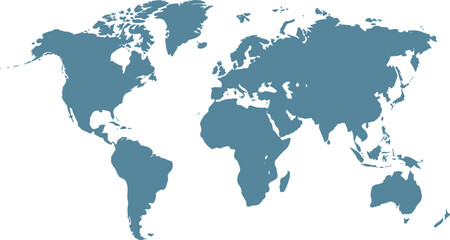 Obraz premium World map vector illustration global geography earth continents travel