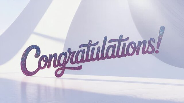 Congratulations! A stunning display of elegance and finesse with soft lighting, minimalist elements, this captivating image is designed to express congratulations in its purest form.