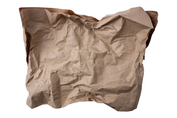 Crumpled brown paper texture for eco-friendly design background.