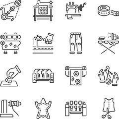 Pack of Manufacturing Line Style Icons 

