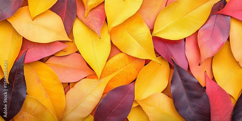Poster stunning autumn leaves background featuring a beautiful array of colorful foliage and textures