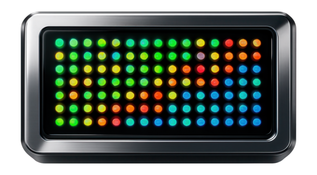 DNA microarray chip with fluorescent spots indicating allelic variations