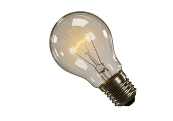 Isolated Glowing Light Bulb Idea Energy
