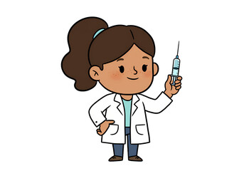 Obraz premium A Young Scientists Curiosity isolated on transparent baackground