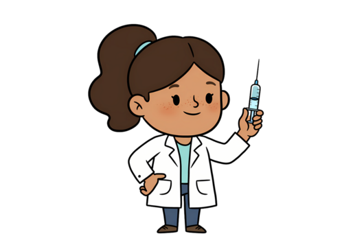 A Young Scientists Curiosity isolated on transparent baackground