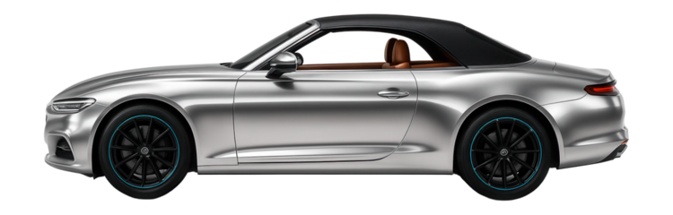 Two-door luxury convertible with a hardtop and leather interior