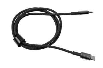 USB-C braided cable for fast charging and data transfer.