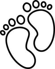 Baby Footprints: Outline Icon

